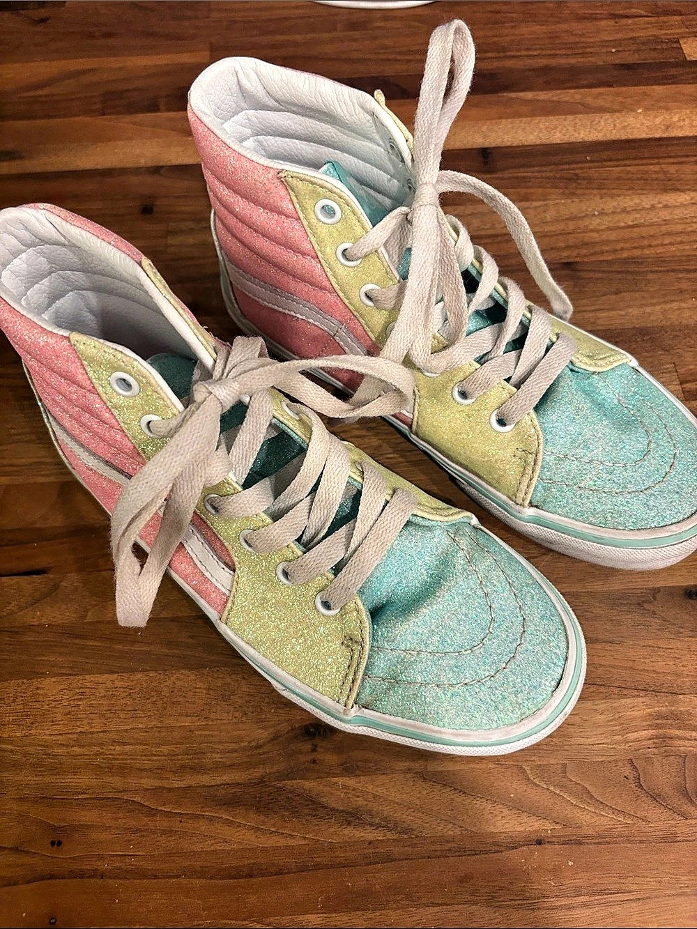 Vans Little Kids Sk8-Hi Glitter High-Top Sneakers Girls US 3